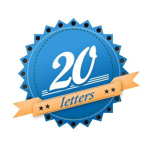 20 letters product