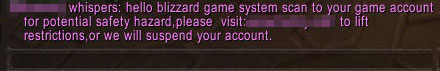 hacking whisper in wow