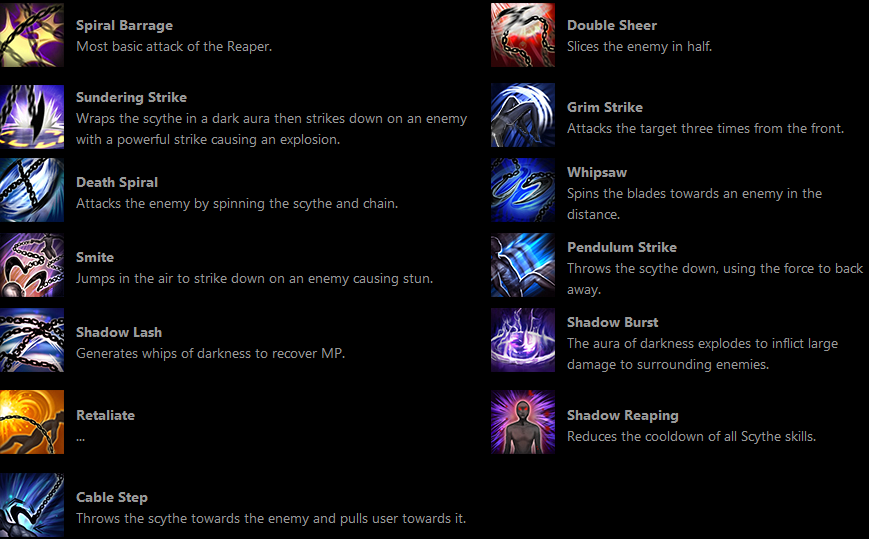 new tera class reaper skills